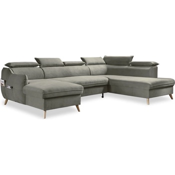 Miuform Светлосив кадифен U-образен ъглов диван (десен ъгъл) Sweet Harmony - Miuform (833MO244)