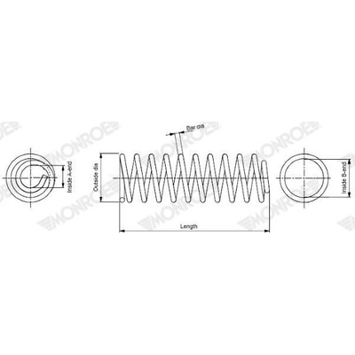 Pružina tlumiče pérování MONROE (MOSP1087, MO SP1087), přední - FIAT MULTIPLA MPV – Hledejceny.cz