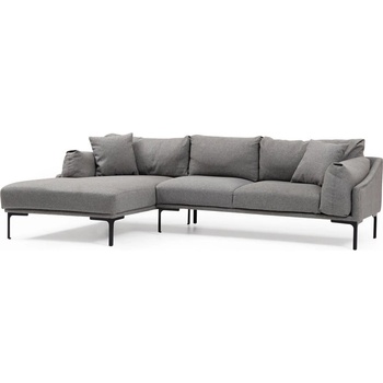 Hanah Home Сив ъглов диван , ляв ъгъл Leo - Artie (560ARE1173)