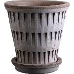 Bergs Potter Саксия с подложка Pantheon 12 см сив (PAG12S)