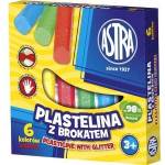 ASTRA papiernicze Plasticine with glitter 6 colors ASTRA