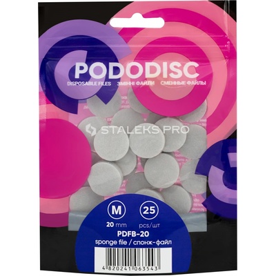 Staleks Pododisc M pěnové pilníky PDFB-20 na pedikúru 25 ks – Zboží Dáma