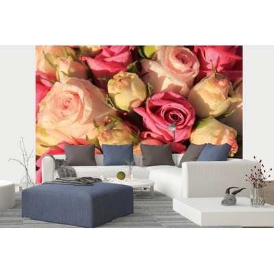 DIMEX ART Самозалепваща се флизелинова фототапета сватбен букет от рози 375 x 250 см