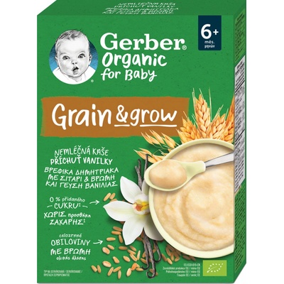 Gerber Organic bezmliečna s príchuťou vanilky 200 g