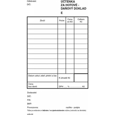 MSK 62 Paragon NCR 2x50 číslovaný – Zboží Živě