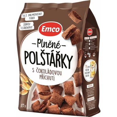 Emco Plnené vankúšiky s čokoládovou príchuťou 175 g