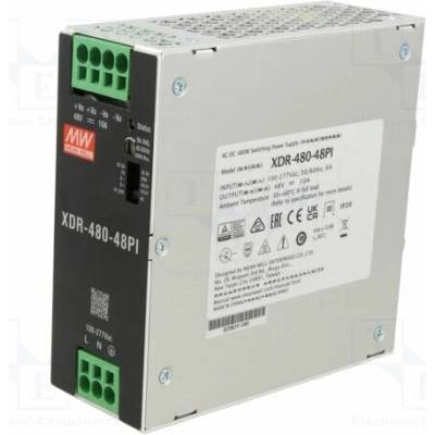 MEAN WELL XDR-480-48PI Napájecí zdroj: spínaný; na lištu DIN; 480W; 48VDC; 0÷10A; OUT: 1