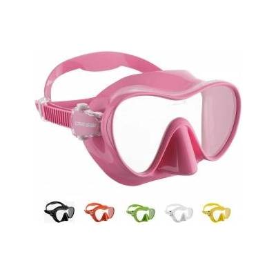 CRESSI Cressi Frameless Diving Mask F1 - Fog-free Glass Lens, Diving Goggles - Ergonomic Silicone Rim, Snorkel Mask - Dry Snorkel & Snorkel Set - Pink - Mask - ZDN284000