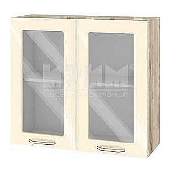 ИРИМ Горен кухненски шкаф Сити АРФ-Бежово гланц-05-204 80 см