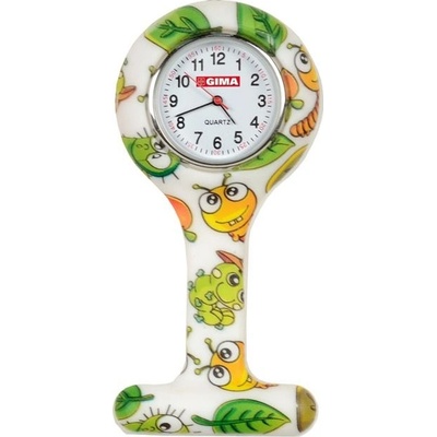 GIMA Nursing, Ošetrovateľské hodinky silikónové, fantasy caterpillar