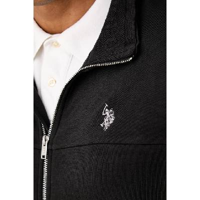 U. S. Polo Assn U. S. Polo Assn. суичър с цип мъжки с памук LUXE DHM ZIP THROUGH FUNNEL (MUP5489)