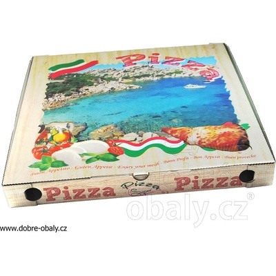 Krabice na pizzu 50x50x5 cm s potiskem
