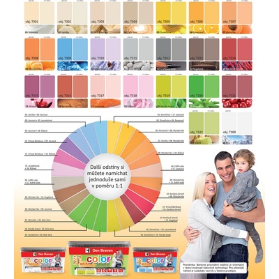 DEN BRAVEN Vnitřní tónovaná barva COLOR 4kg azurová