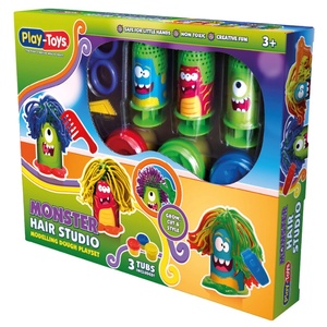 Play-Toys Комплект с моделин Play-Toys - Фризьорски салон за чудовища (270) - baby
