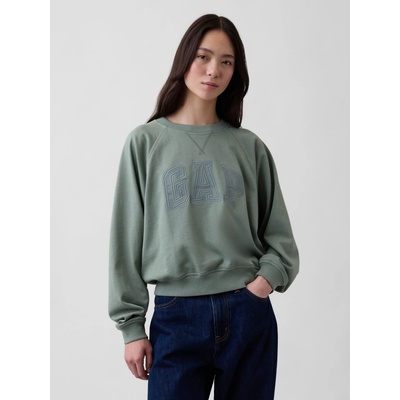 GAP Oversize mikina s logom zelená