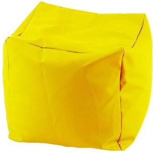 PUFRELAX Пуф, 80л. , Табуретка Куб - Teteron Yellow Quince, Подходящ за използване на открито, Перящ се калъф, Пълнеж от Полистиролни перли (PUF-G-C-TEX-YLQ) - topmall