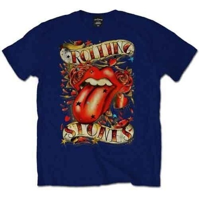 The Rolling Stones Tongue & Stars Navy Blue M Риза (<![CDATA[RSTEE15MN02]]>)
