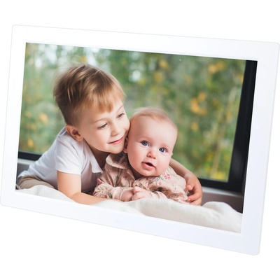Моbilly фоторамка 17", дистанционно управление, поддръжка на SD карти, бяла (S-PF-0006)