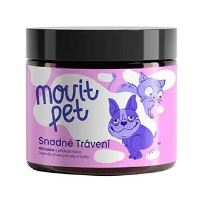 MOVit PET Snadné Trávení s příchutí masa 100 tbl