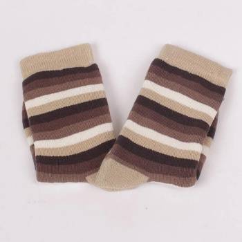 Image 1 of Детски термо чорапи на райе в бежови и кафяви нюанси