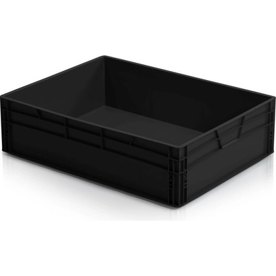 TBA Plastová ESD Euro přepravka 800 x 600 x 220 cmmm plný úchyt