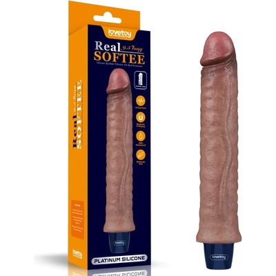 Вибриращо дилдо, меко и задоволително, 24, 5см. - Real Softee (LVTOY00714)