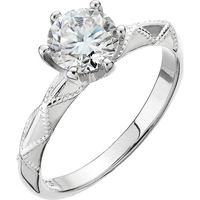 Pavona Strieborný prsteň MIA s ornamentom 15M00005 moissanite