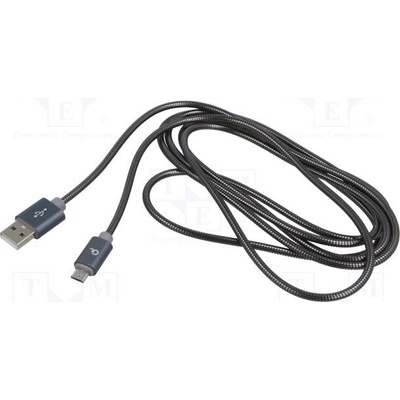 Gembird CC-USB2S-AMMBM-2M-BG USB 2.0, USB A vidlice, USB B, micro vidlice, 2m, šedý