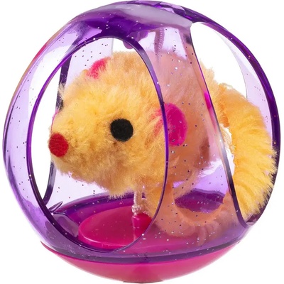 Ferplast Toy PA5214 котешка играчка топка с плюшено животинче - кг