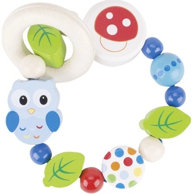 Heimess Drevená elastická hračka do ruky Sovička