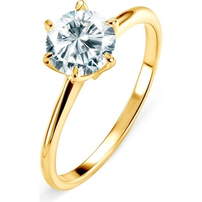 Savicki zásnubní prsten The Journey žluté zlato bílý safír TJ R1 SZD Z