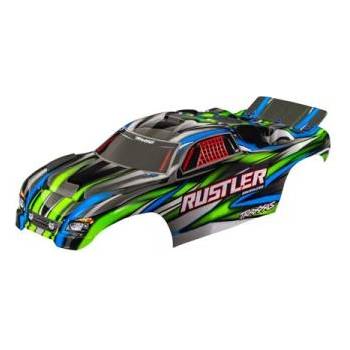 Traxxas каросерия Rustler зелена (безщипкова)