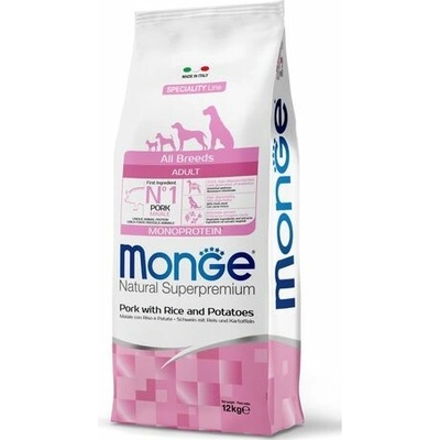Monge Natural Superpremium All Breeds Adult monoprotein vepřové & rýže & brambory 12 kg