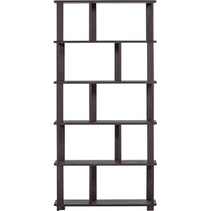 WOOOD Тъмнокафява библиотека от масивен дъб 90x186x30 cm Riss - WOOOD (377499-M)