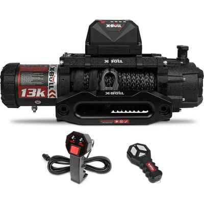 Elektrický offroad naviják 5,8t 12V syntetické lano 24m X-BULL HRW13000C