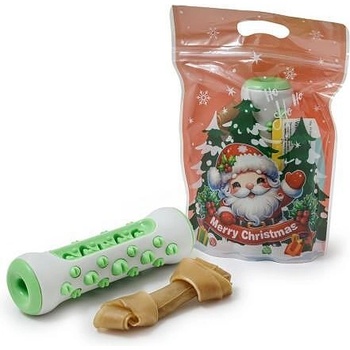 Коледен подарък за куче - играчка + лакомство