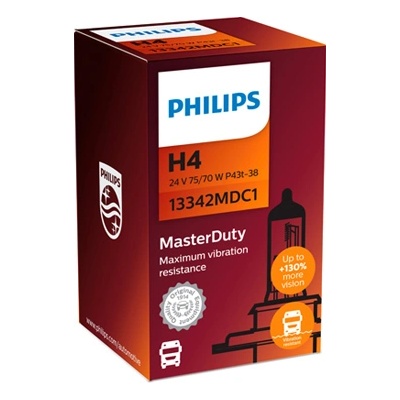 Philips Крушка, фар philips h4, 24v, 75/70w, 3200k, 1 бр