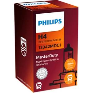 Philips Крушка, фар philips h4, 24v, 75/70w, 3200k, 1 бр