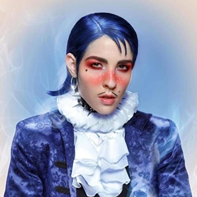 Dorian Electra - Flamboyant (Blue & White Swirl Coloured) (LP) (5060644132999)