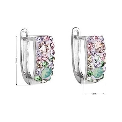 Evolution Group stříbrné s krystaly Crystals from Swarovski Sakura 31123.3 Sakura