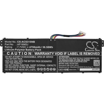 Cameron Sino Батерия за лаптоп ACER AP16M5J Aspire 3 A315-21 LIPo 7, 7v 4750mA Cameron Sino (CS-ACS315NB)