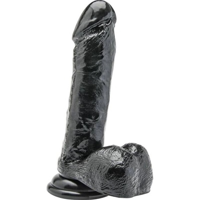 Get Real Dildo 18 Cm With Balls Black