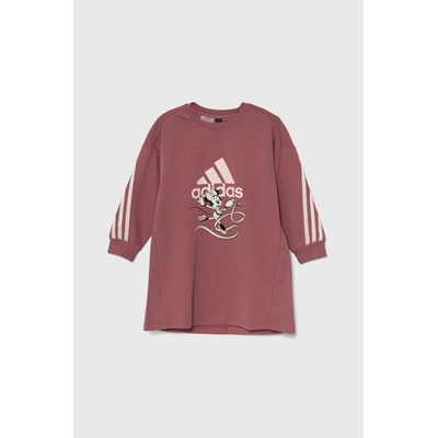 Dívčí šaty adidas x Disney LG DY MD DRE růžová mini