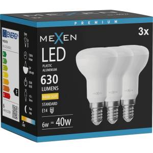 Mexen Nova 3x LED крушка E14, R50, 6W, Топло - 3000K, 630 lm - L103-E14-0630-01x03 (L103-E14-0630-01x03)