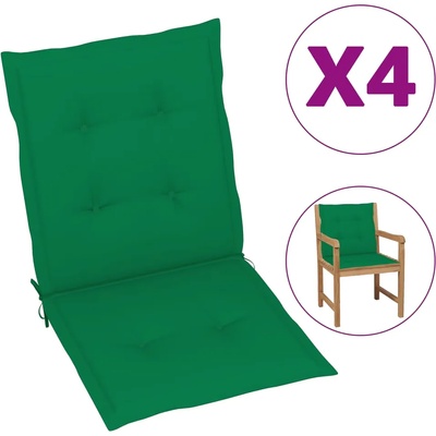 vidaXL Възглавници за столове 4 бр зелени 100x50x3 см Оксфорд плат (47557)