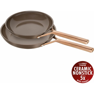Zwilling Hliníkové pánve s keramickým povrchem MILANO SET/2ks 24/28cm hnědé
