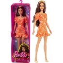 Barbie Modelka 182 Oranžové šaty s bielymi kvetmi
