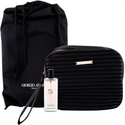 Giorgio Armani Sì 15 ml EDP 15 ml + kosmetická taška pre ženy darčeková sada