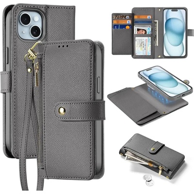 Dux Ducis Кожен калъф Dux Ducis Lawa за iPhone 15 - сив (6971824163100)