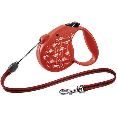 flexi Standard Flamingo S до 12кг, 5м въже - червено